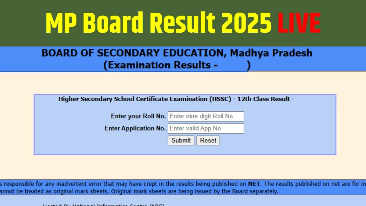 MPBSE MP Board 10th 12th Result 2025 LIVE