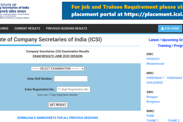 ICSI CS June Result 2025