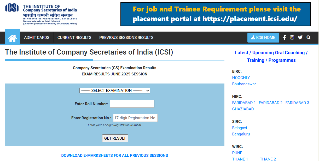 ICSI CS June Result 2025