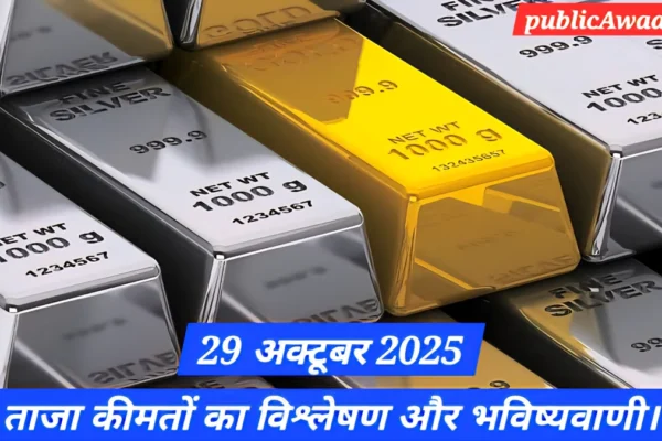 29 अक्टूबर 2025 को भारत में सोने और चांदी की कीमतों में बदलाव, Gold and Silver Prices India 2025।