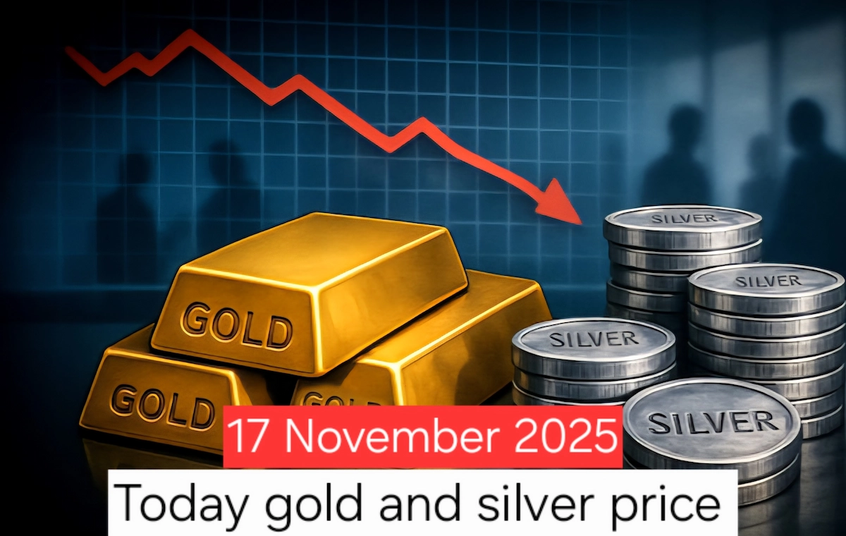 Gold and Silver Price Today India के 17 नवंबर 2025 के ताज़ा सोना चाँदी रेट और बदलाव दिखाती प्रमुख भारतीय बाजार कीमतों की छवि