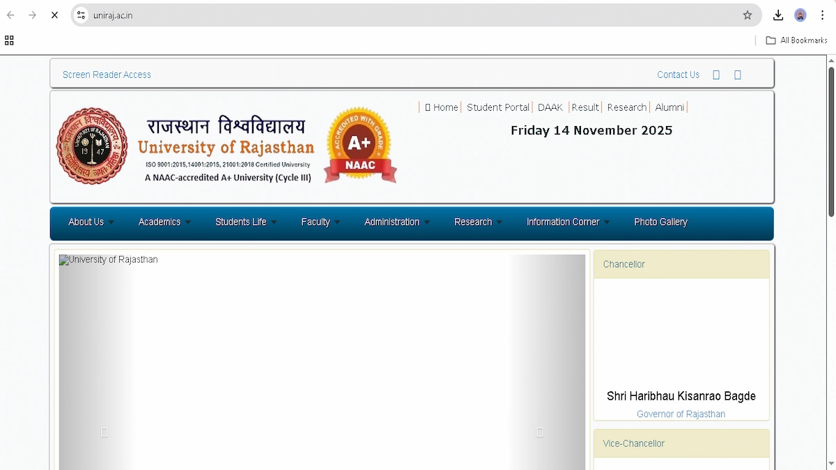 UNIRAJ Result 2025: राजस्थान यूनिवर्सिटी के परिणाम चेक करें। सभी सेमेस्टर के परिणाम के लिए रोल नंबर से जांचें।