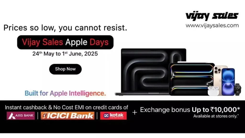 Vijay Sales Apple Sales स्टोर भीड़ Vijay Sales Apple Sales के चलते Apple प्रोडक्ट्स खरीदने के लिए Vijay Sales स्टोर में ग्राहकों की भारी भीड़