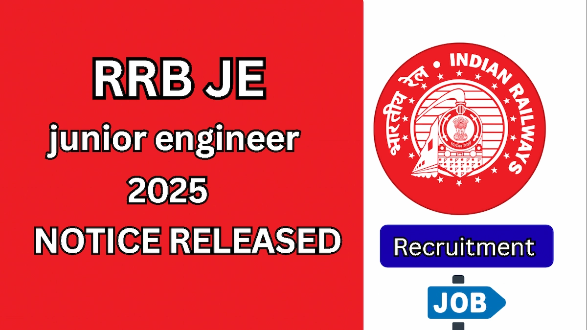 RRB JE Recruitment 2025 – Apply for 2588 Junior Engineer Posts, Salary ₹35,400 1 RRB JE Recruitment 2025 – भारतीय रेलवे में जूनियर इंजीनियर और तकनीकी पदों की भर्ती