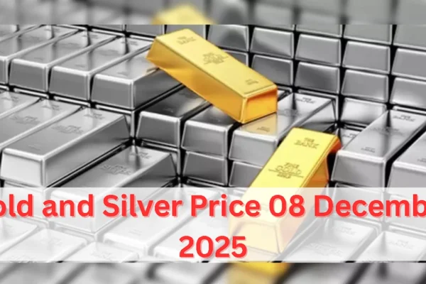 आज के सोना-चांदी भाव का ग्राफ और बाजार रुझान, Gold and Silver Price 08 December 2025 के अनुसार अपडेटेड रेट दिखाता चित्र