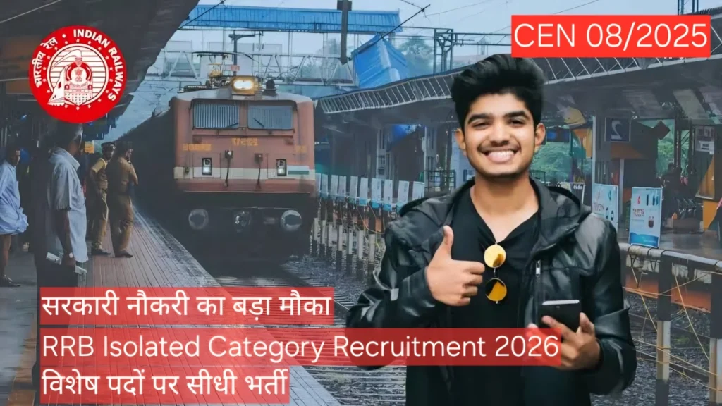 RRB Isolated Category Recruitment 2026 के लिए रेलवे भर्ती बोर्ड की ऑनलाइन आवेदन प्रक्रिया, आधिकारिक वेबसाइट और फॉर्म भरते उम्मीदवार