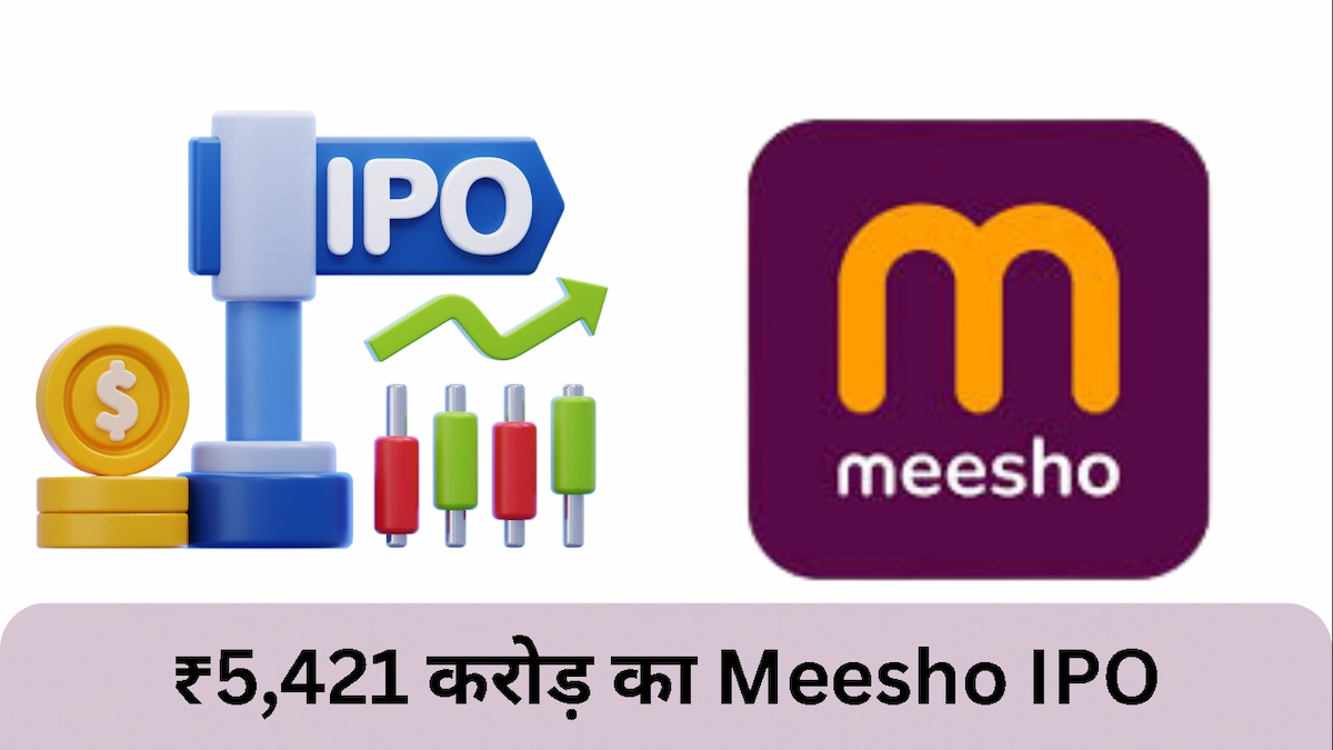 Meesho IPO Allotment से जुड़ा ग्राफ और अलॉटमेंट स्टेटस दिखाने वाला चित्र, निवेशकों के लिए आज का महत्वपूर्ण अपडेट