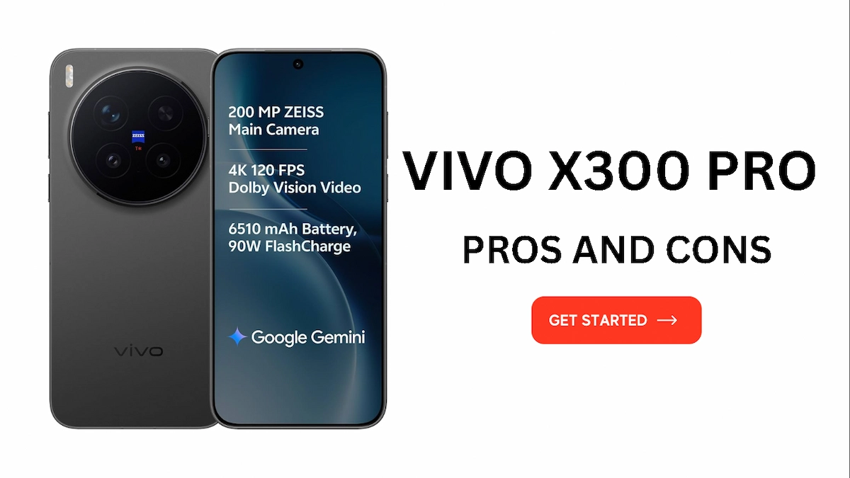 vivo X300 Pro pros and cons दिखाती यह इमेज कैमरा क्वालिटी, प्रीमियम डिजाइन और फ्लैगशिप स्मार्टफोन अनुभव को दर्शाती है