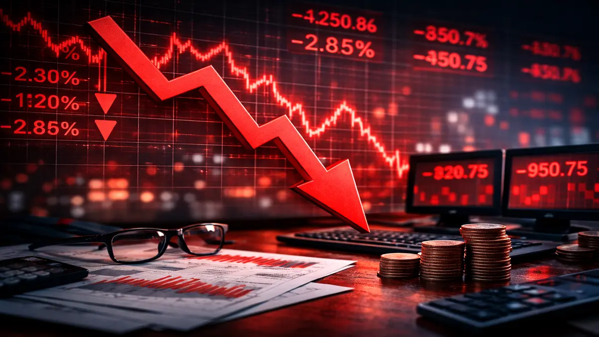 आज के स्टॉक मार्केट क्रैश का दृश्य - सेंसेक्स में भारी गिरावट (Stock market crash today)