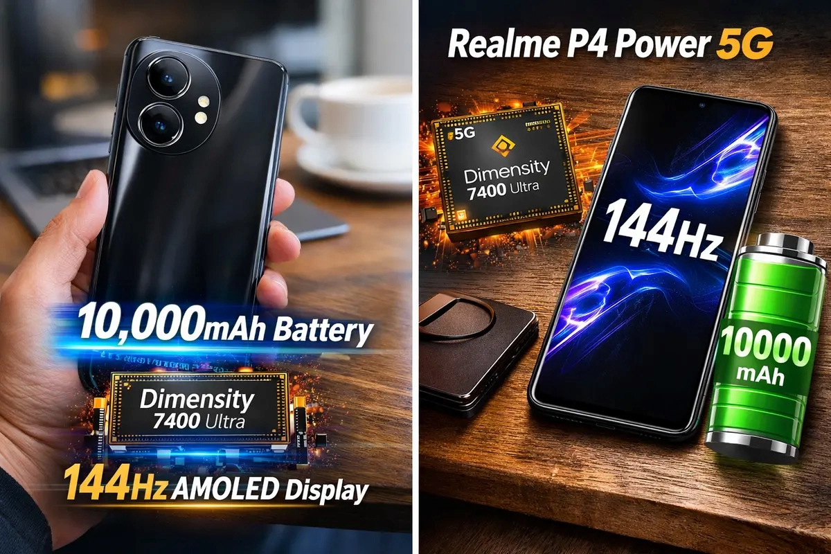 Realme P4 Power 5G में IP69 वाटर रेसिस्टेंस और 10,000mAh बैटरी (realme p4 power specification)