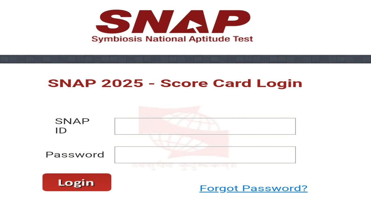 SNAP Result 2025: Symbiosis परीक्षा का रिजल्ट और scorecard डाउनलोड करें।