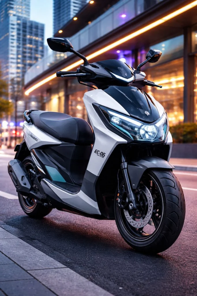 Yamaha EC-06 इलेक्ट्रिक स्कूटर सिटी रोड पर, शानदार डिजाइन के साथ