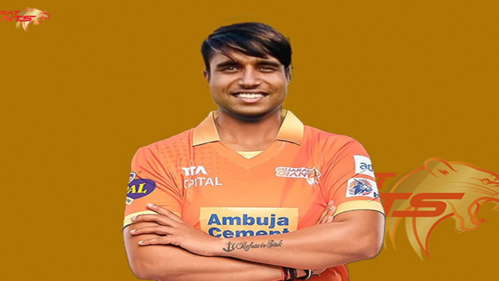 स्टेडियम में WPL मैच के दौरान गुजरात जायंट्स की खिलाड़ी Bharti Fulmali फोकस में, bharti fulmali wpl एक्शन शॉट