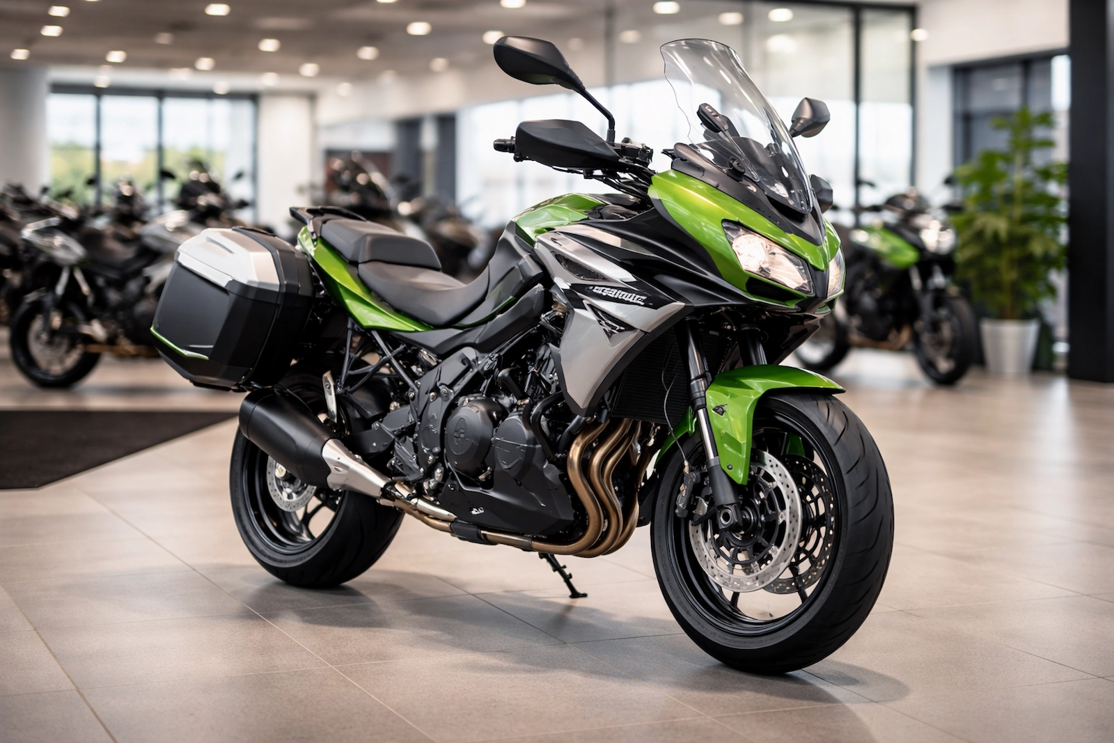 Kawasaki Versys 650, शो रूम में प्रदर्शित, एडवेंचर राइडिंग के लिए परफेक्ट