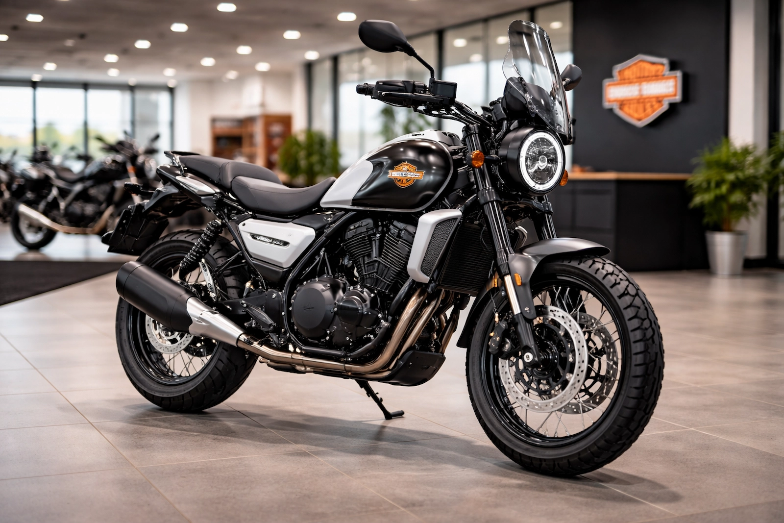 Harley-Davidson X440 T, शो रूम में खड़ी, आकर्षक डिज़ाइन और शक्तिशाली प्रदर्शन के साथ