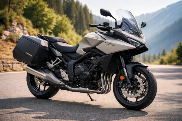 Honda CB1000GT बाइक का उच्च गुणवत्ता वाला फोटो, जिसमें 998cc इंजन, LED हेडलाइट्स और आधुनिक डिजाइन दिख रहा है।