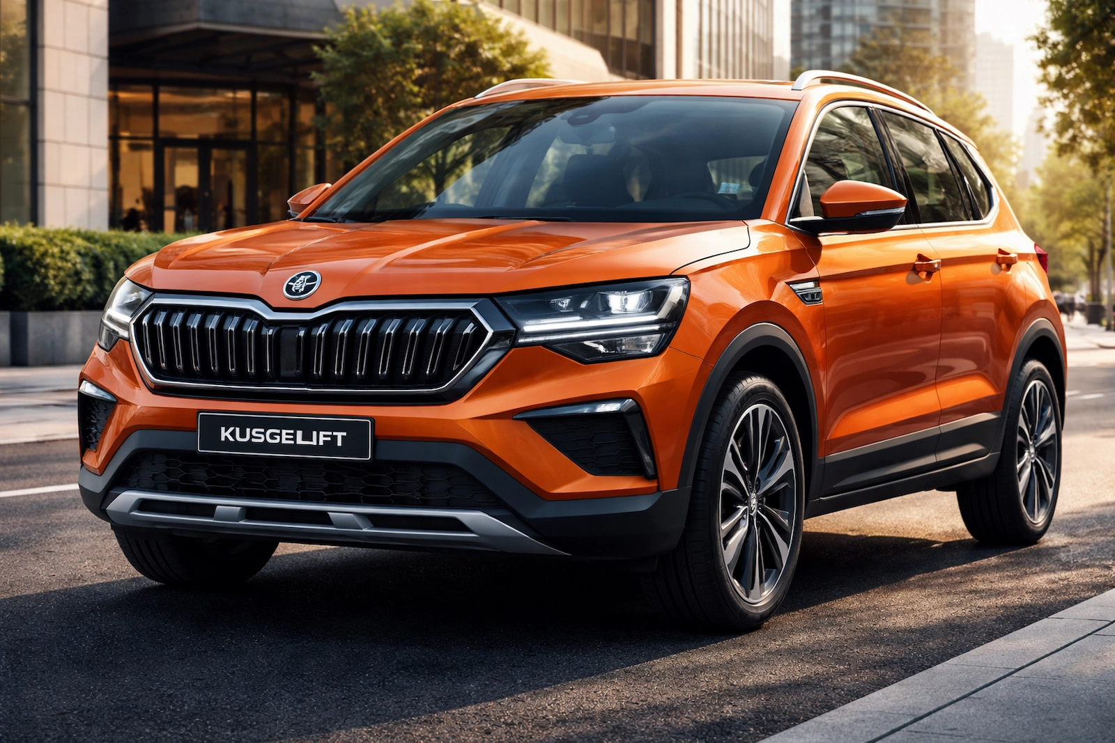 Skoda Kushaq facelift का नया डिजाइन, अपडेटेड LED लाइट्स और 1.0 & 1.5 TSI इंजन की खूबसूरती दिखाता है।