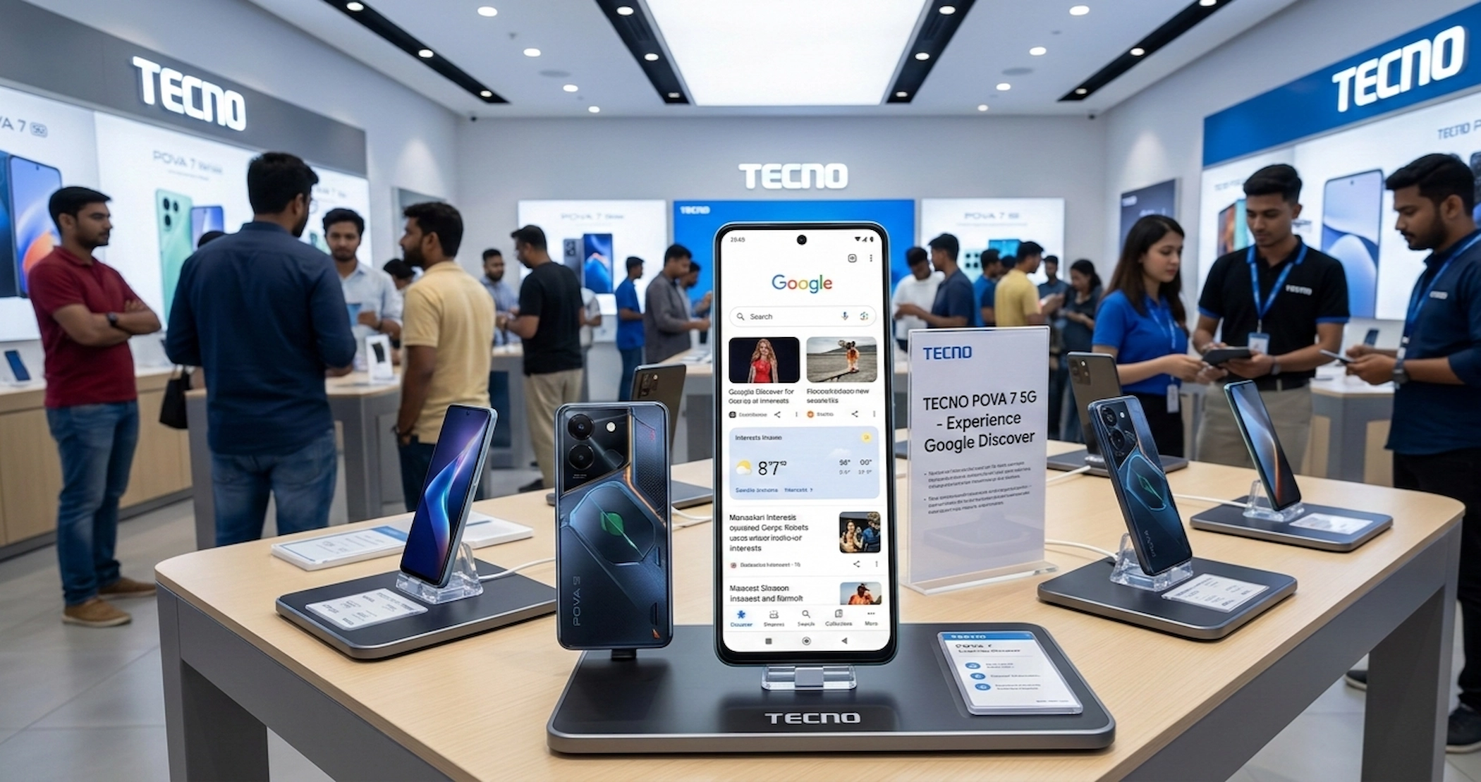 Tecno Pova 7 5G स्मार्टफोन डिजाइन और डिस्प्ले Tecno Pova 7 5G स्मार्टफोन का 6.78 इंच FHD+ डिस्प्ले और आकर्षक डिजाइन