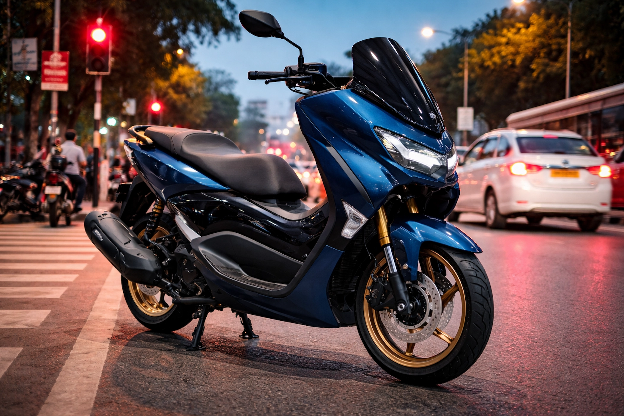 Yamaha Nmax 155 in Urban Setting Yamaha Nmax 155 Urban Commuting