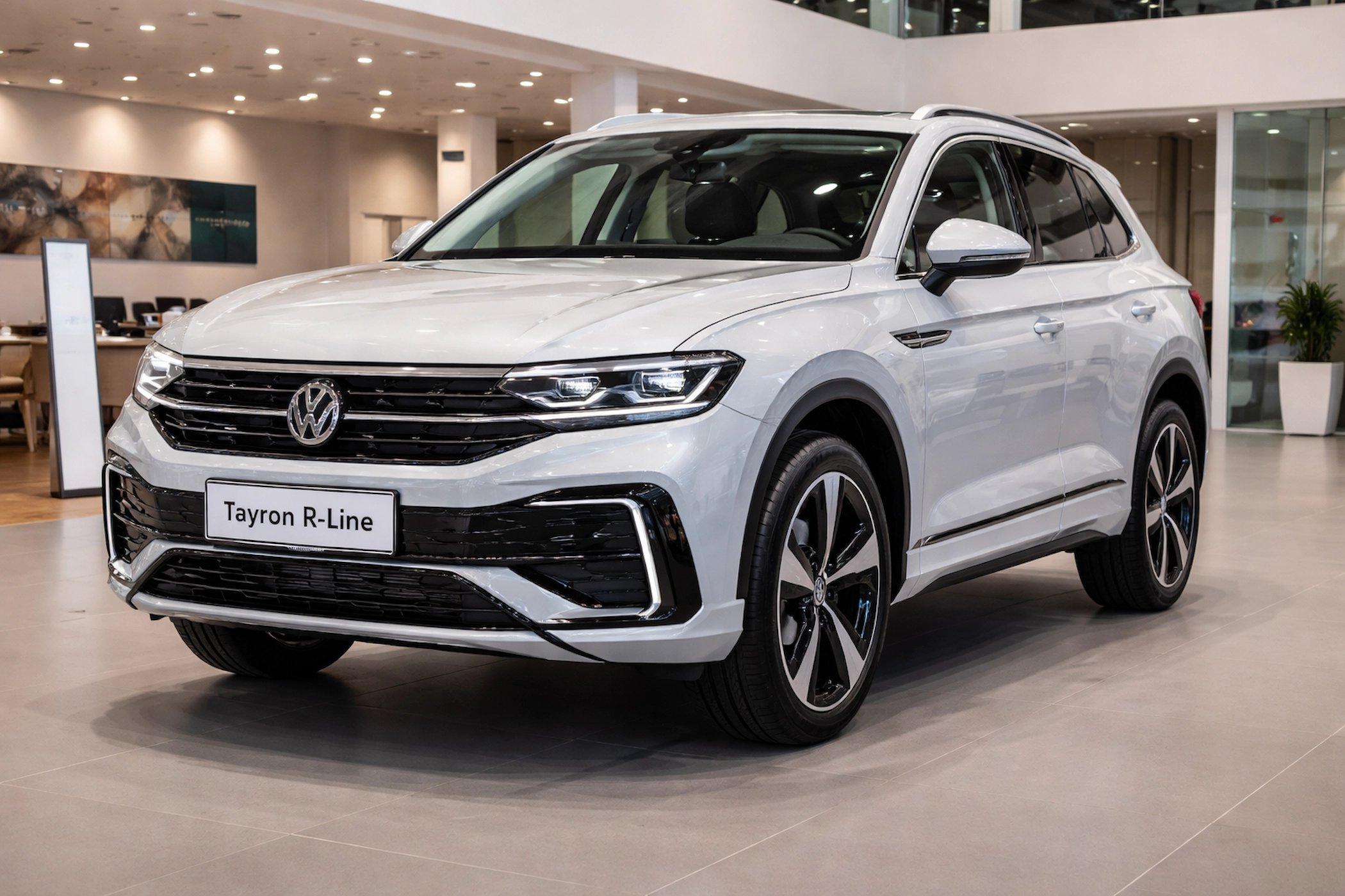 Volkswagen Tayron R-Line: ₹45.00 लाख की कीमत और फीचर्स की जानकारी 1 Volkswagen Tayron R-Line का आकर्षक डिज़ाइन, स्पोर्टी ग्रिल और एलईडी हेडलाइट्स के साथ