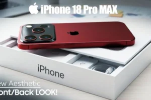 Apple iPhone 18 Pro Max का नया लाल रंग और बैक डिजाइन। iPhone 18 Pro Max के खूबसूरत लुक को देखें।