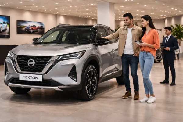 Nissan Tekton का आकर्षक डिजाइन, 6 एयरबैग्स, ABS और EBD सुरक्षा फीचर्स के साथ