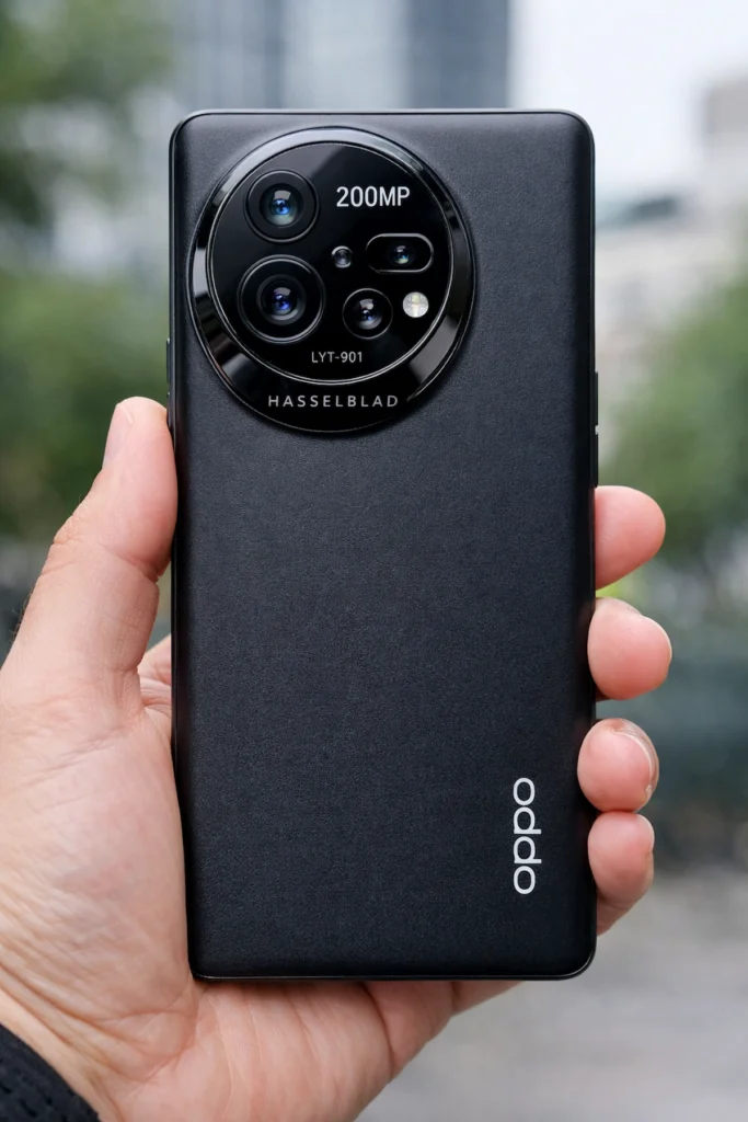 Oppo Find X9 Ultra कैमरा डिजाइन Oppo Find X9 Ultra (Oppo Find X9 Ultra) का रियर कैमरा मॉड्यूल, 200MP सेंसर और प्रीमियम फ्लैगशिप डिजाइन