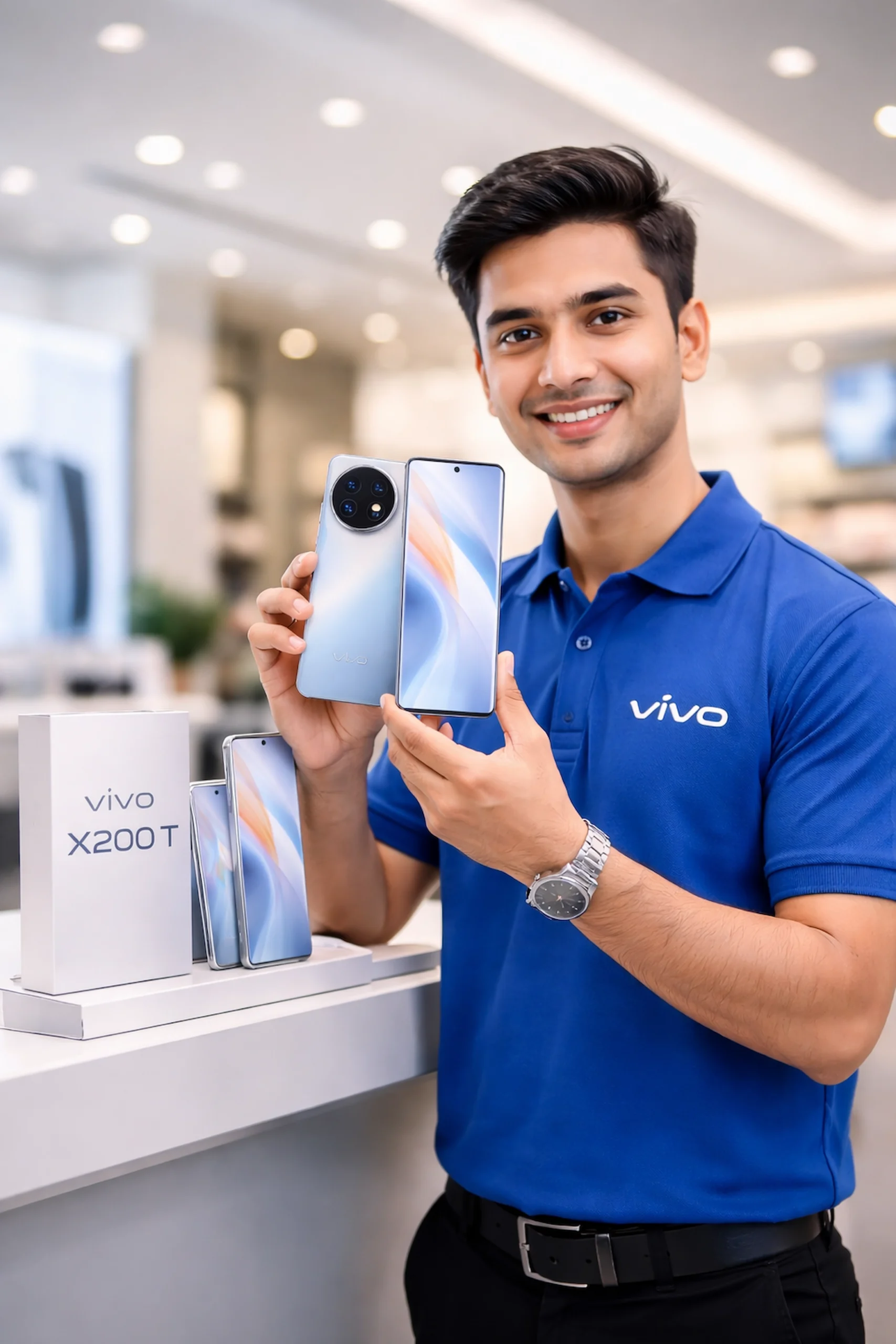 Vivo x200 T का 6.78 इंच AMOLED डिस्प्ले और बैक डिज़ाइन