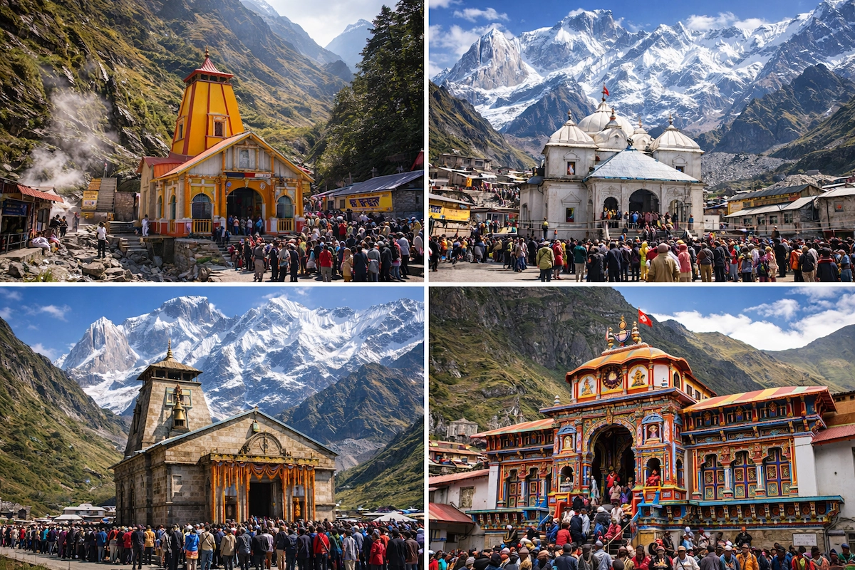 Kedarnath 2026 चार धाम यात्रा मार्ग Kedarnath 2026: Kedarnath और चार धाम यात्रा मार्ग का हवाई दृश्य यात्रा सीजन में