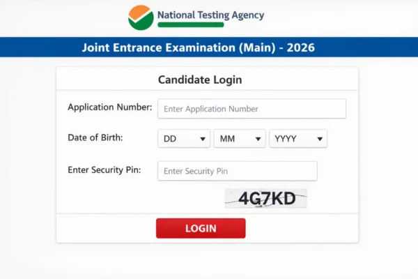 jee mains result 2026 स्कोरकार्ड डाउनलोड पेज का विजुअल, NTA वेबसाइट इंटरफेस