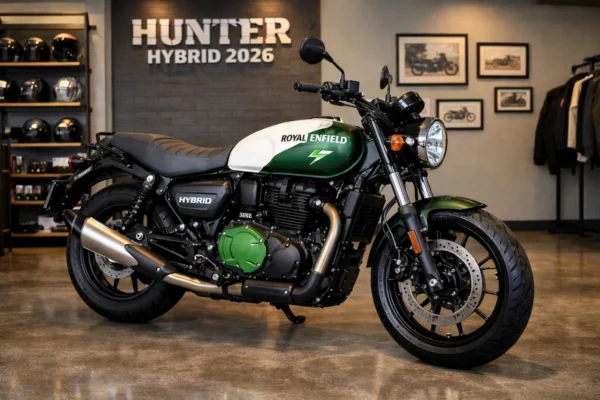 Royal Enfield Hunter Hybrid 2026 का नया डिजाइन, पेट्रोल और इलेक्ट्रिक इंजन का संयोजन