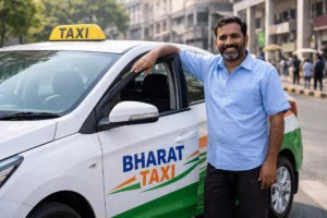 Bharat Taxi Review: भारत टैक्सी वाहन जो भारत में नई, ड्राइवर‑मित्र सेवा प्रदान करता है।