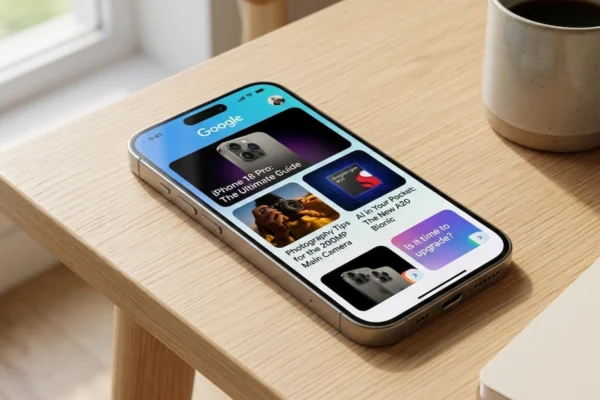 Apple iPhone 18 Pro की हाई-क्वालिटी इमेज, जिसमें बड़ा डिस्प्ले, प्रीमियम बॉडी और उन्नत कैमरा डिजाइन साफ नजर आता है