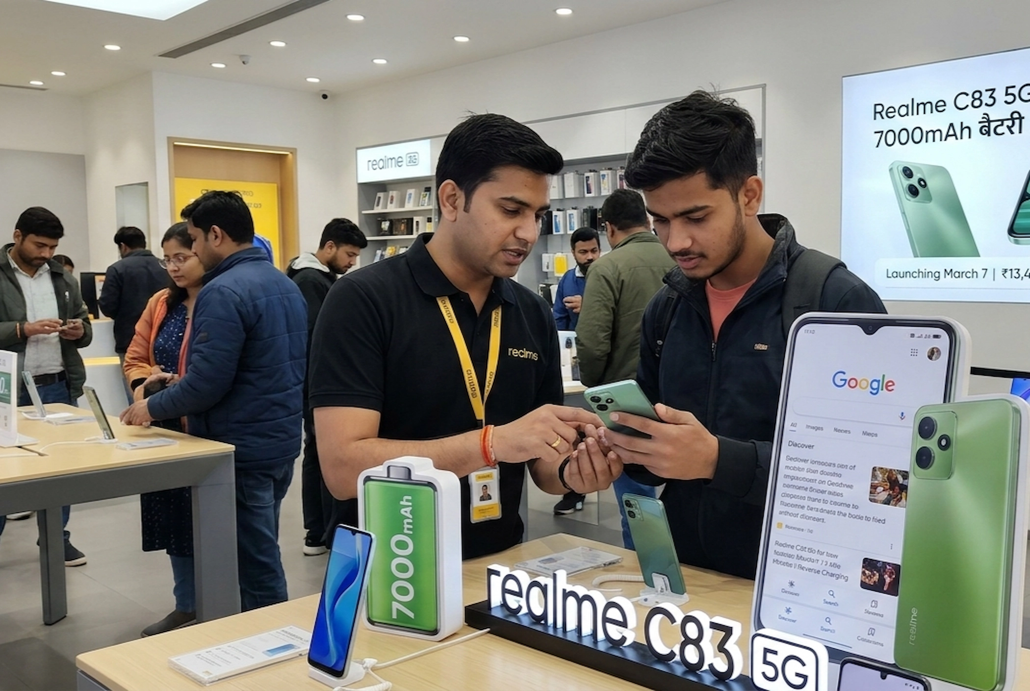 Realme C83 5G स्मार्टफोन का आकर्षक डिज़ाइन Realme C83 5G स्मार्टफोन का आकर्षक डिजाइन और 144Hz रिफ्रेश रेट डिस्प्ले
