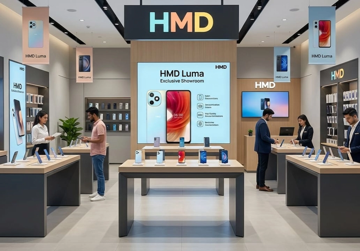 HMD Luma बजट 4G स्मार्टफोन फ्रंट डिजाइन HMD Luma बजट 4G स्मार्टफोन का फ्रंट व्यू, 6.67 इंच डिस्प्ले, 120Hz रिफ्रेश रेट और आधुनिक डिजाइन के साथ