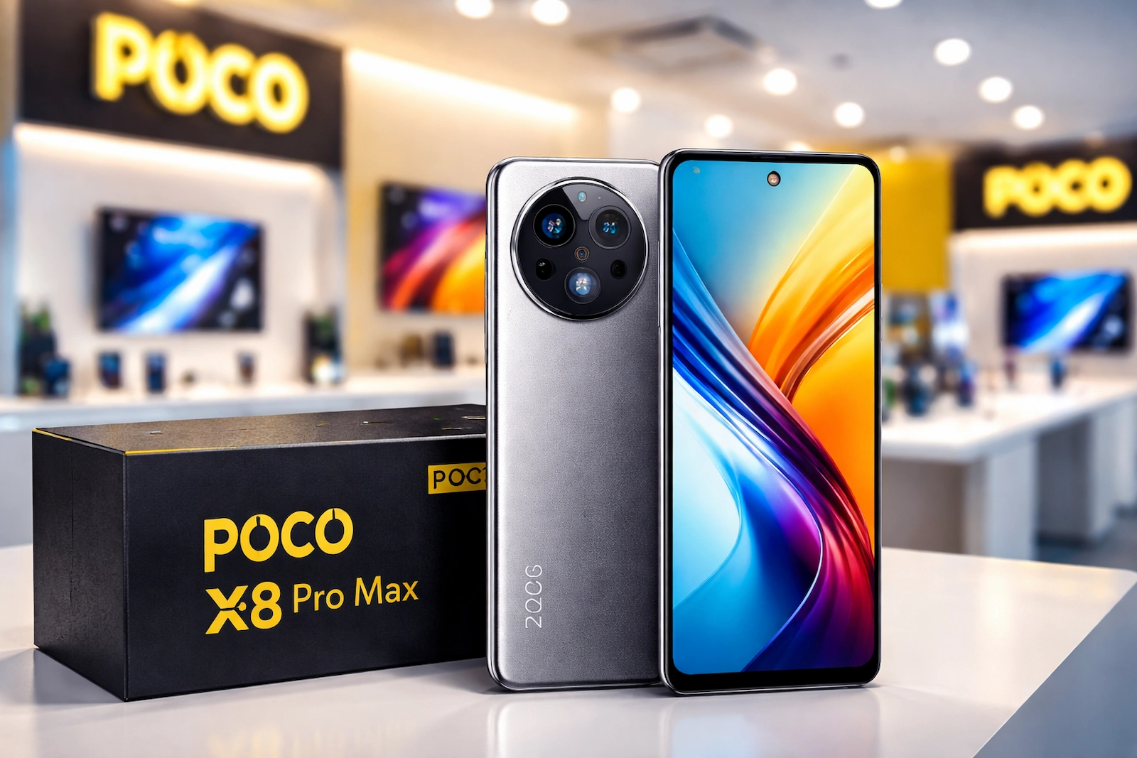 POCO X8 Pro Max भारत 2026: फीचर्स, स्पेसिफिकेशन और अनुमानित कीमत 1 POCO X8 Pro Max 2026 स्मार्टफोन का 6.83 इंच AMOLED डिस्प्ले, 9000mAh बैटरी और डुअल कैमरा