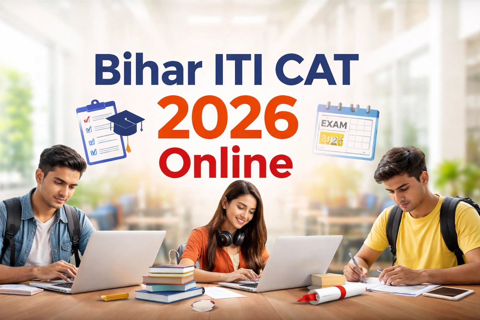 Bihar ITI CAT 2026 Online फॉर्म: ITI कोर्स में प्रवेश के लिए आवेदन 1 Bihar ITI CAT 2026 Online फॉर्म, पात्रता, शुल्क और चयन प्रक्रिया की जानकारी के साथ आवेदन भरते छात्र