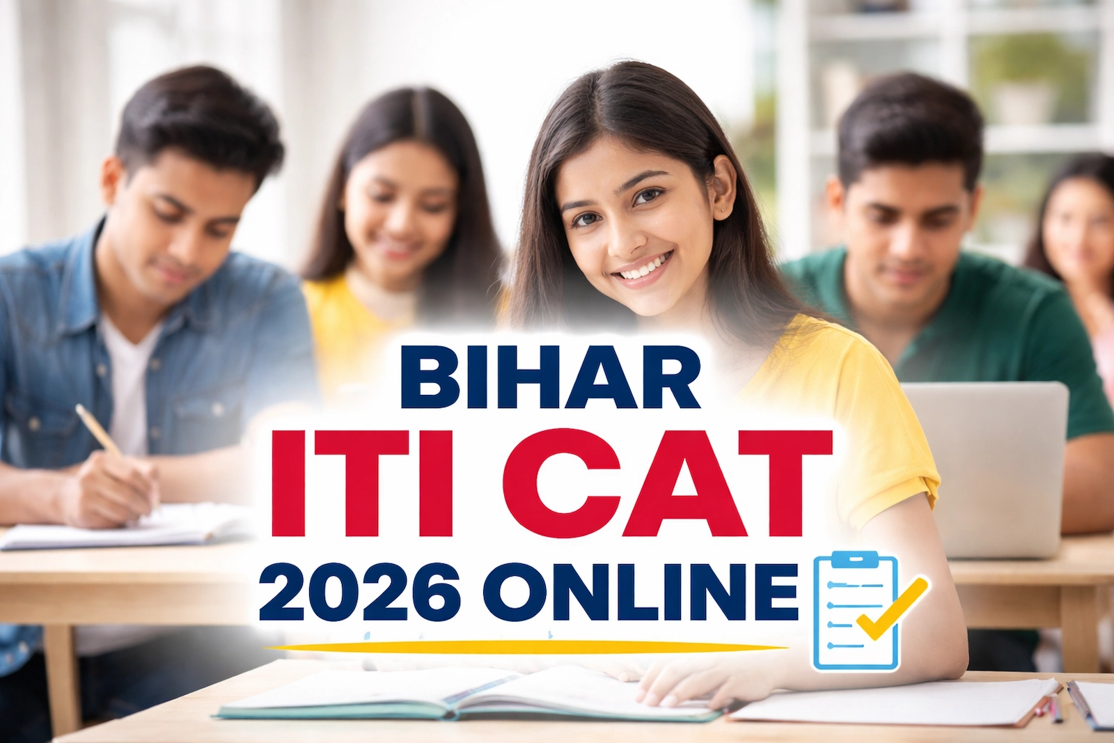 Bihar ITI CAT 2026 Online प्रवेश फॉर्म Bihar ITI CAT 2026 Online फॉर्म भरते छात्र, आईटीआई प्रवेश, आवेदन प्रक्रिया और परीक्षा की तैयारी करते हुए