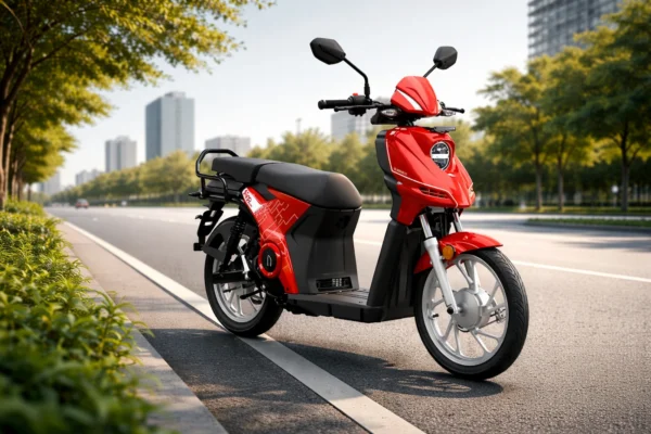 Numeros N First Electric Scooter का स्टाइलिश डिजाइन, LED हेडलाइट और मॉडर्न इलेक्ट्रिक स्कूटर लुक के साथ शहर में उपयोग के लिए उपयुक्त
