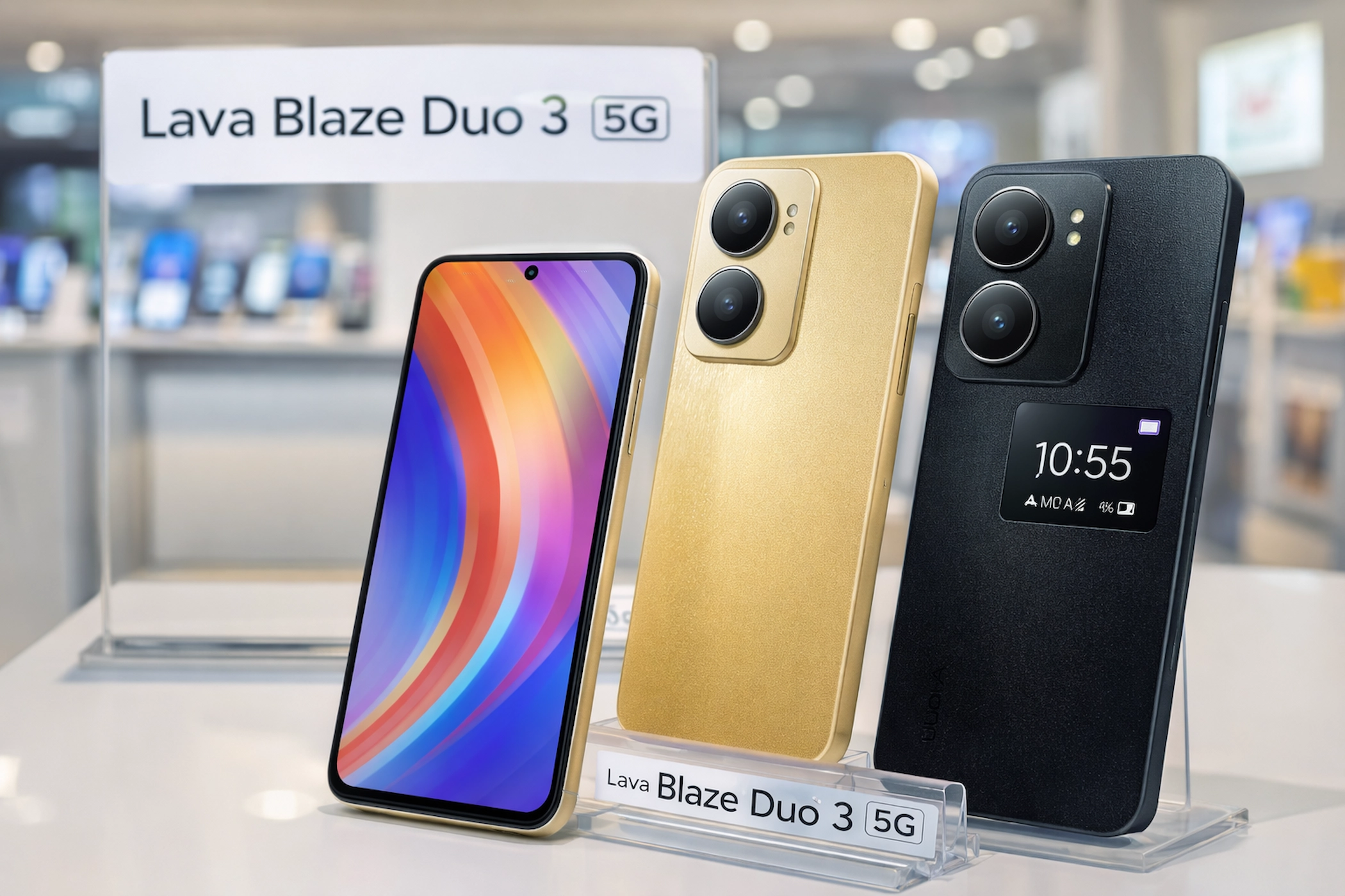 Lava Blaze Duo 3 5G का स्टाइलिश लुक, 6.67 इंच AMOLED डिस्प्ले, rear mini screen, 5000mAh बैटरी और 5G सपोर्ट