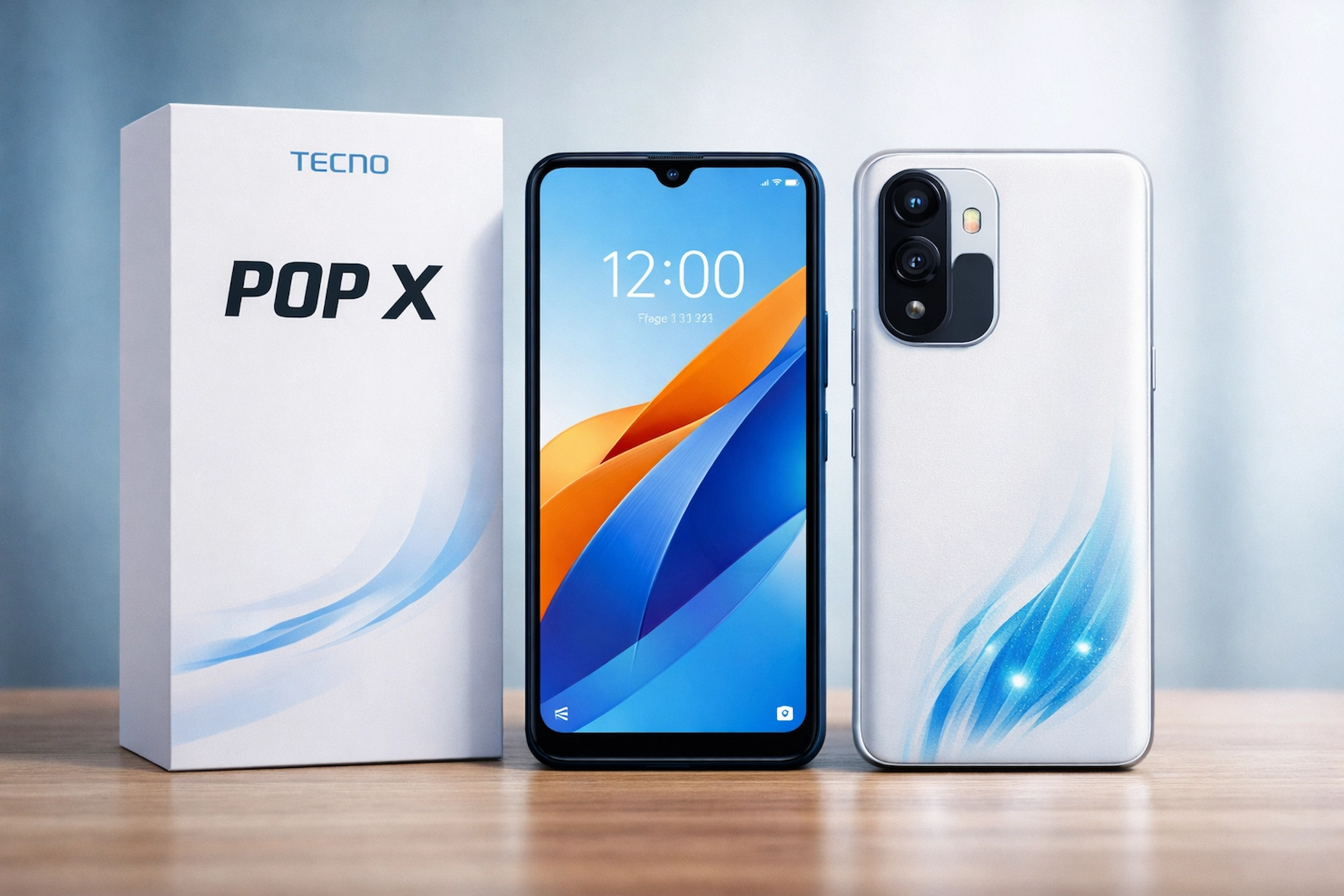 Tecno Pop X: सिर्फ ₹8,999 में 120Hz डिस्प्ले और धाकड़ डिजाइन! जानें लॉन्च डेट और फीचर्स 3 Tecno Pop X का बैक पैनल Veil White कलर में ब्लू फ्लेम पैटर्न और 13MP AI रियर कैमरा मॉड्यूल के साथ
