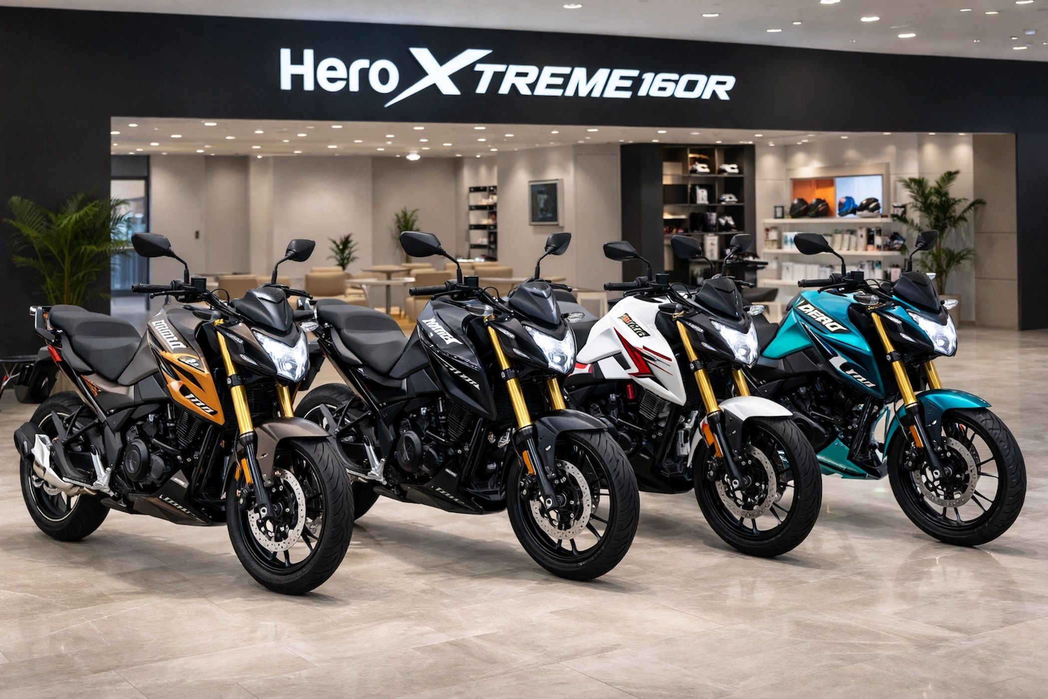 Hero Xtreme 160R की डुअल चैनल ABS, USB चार्जिंग पोर्ट और डिजिटल कंसोल फीचर्स को दिखाता है