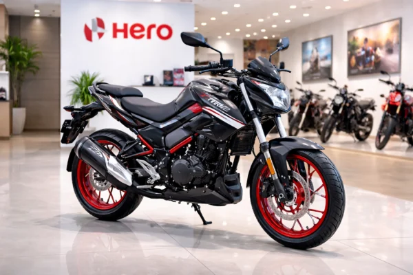 Hero Xtreme 160R का स्पोर्टी डिजाइन, शार्प हेडलाइट और हल्की बॉडी दिखाता है, स्टाइल और परफॉर्मेंस हाइलाइट