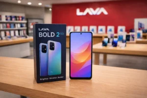 Lava Bold 2 5G में IP64 वाटरप्रूफ, Gorilla Glass डिस्प्ले और डुअल सिम सपोर्ट के साथ प्रीमियम डिजाइन है