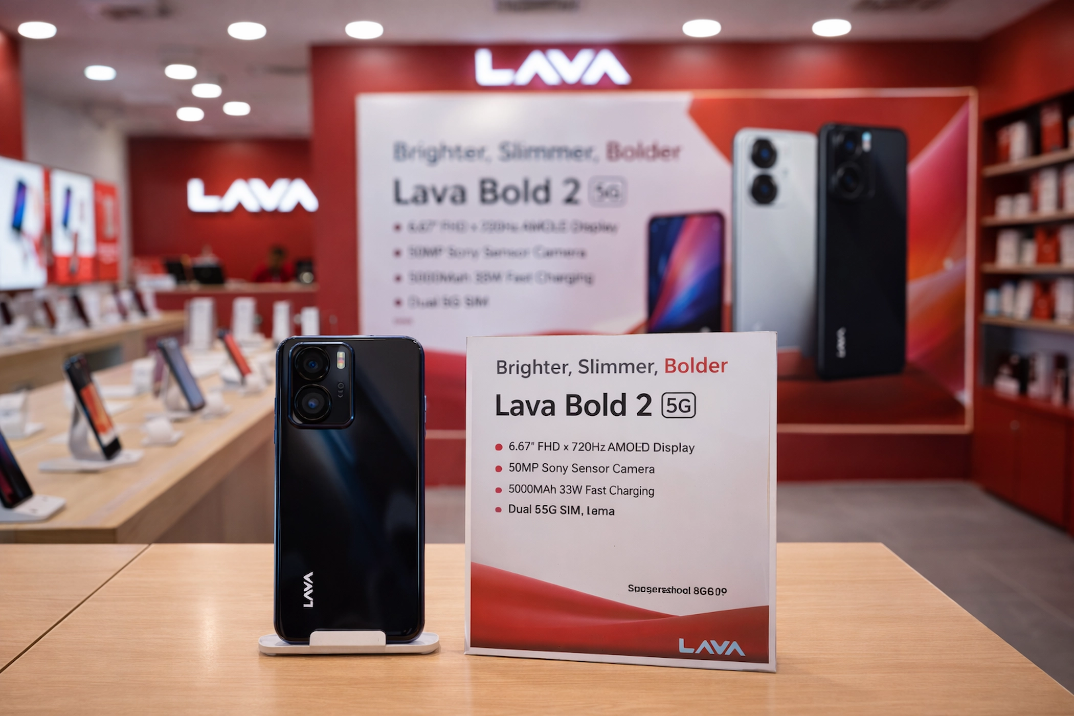 Lava Bold 2 5G में 6.67-इंच AMOLED, 50MP कैमरा और 5000mAh बैटरी के साथ हल्का और स्लिम डिज़ाइन है