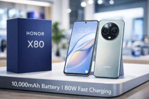 Honor X80 का डुअल 50MP + 8MP रियर कैमरा और 6.8 इंच OLED डिस्प्ले 120Hz रिफ्रेश रेट के साथ