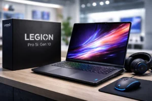 Lenovo Legion Pro 5i Gen 10 का RGB कीबोर्ड और एल्यूमिनियम बैक कवर हाई क्वालिटी बिल्ड और गेमिंग अनुभव के लिए