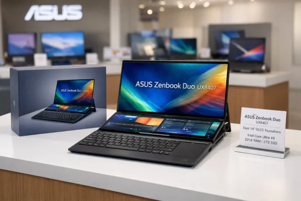 Zenbook Duo UX8407 डुअल स्क्रीन, Intel Arc B390 ग्राफिक्स और लंबी बैटरी के साथ पेश किया गया लैपटॉप