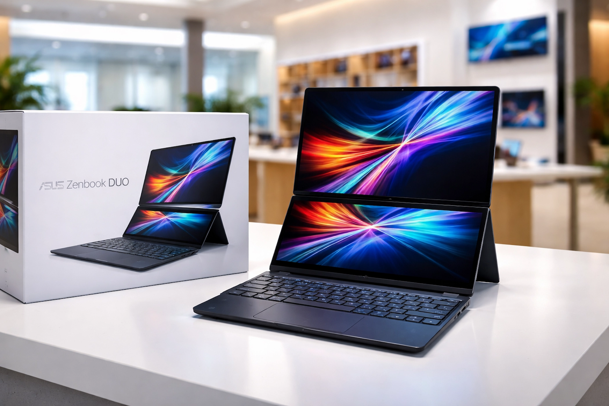 ASUS Zenbook Duo UX8407 डुअल स्क्रीन लैपटॉप ASUS Zenbook Duo UX8407 डुअल OLED स्क्रीन, Intel Core Ultra X9 प्रोसेसर और MagLatch कीबोर्ड के साथ पेश